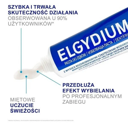 Lote de 2 x 75 ml, Elgydium Whitening, pasta dentífrica, blanqueamiento