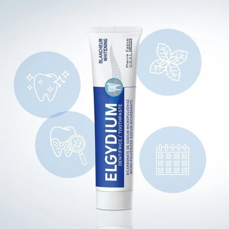 Lote de 2 x 75 ml, Elgydium Whitening, pasta dentífrica, blanqueamiento