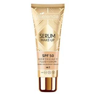Bielenda Serum Make-up, fluide correcteur+sérum SPF50 pour tous types de peau, No. 3, 30 g