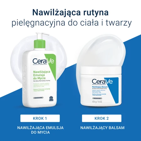 CeraVe set, moisturizing face and body lotion with ceramides for dry and very dry skin, 454 g + refill pack, 454 g