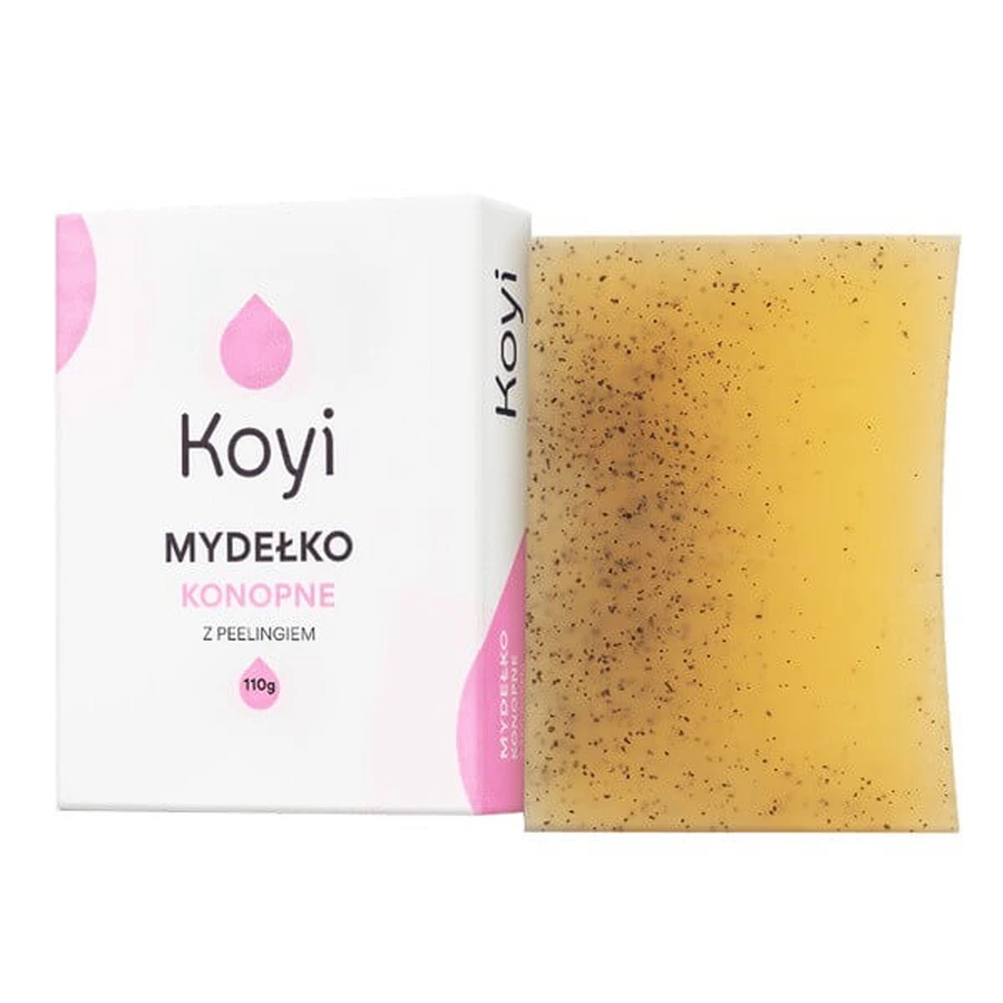 Koyi, hemp soap with scrub, 110 g