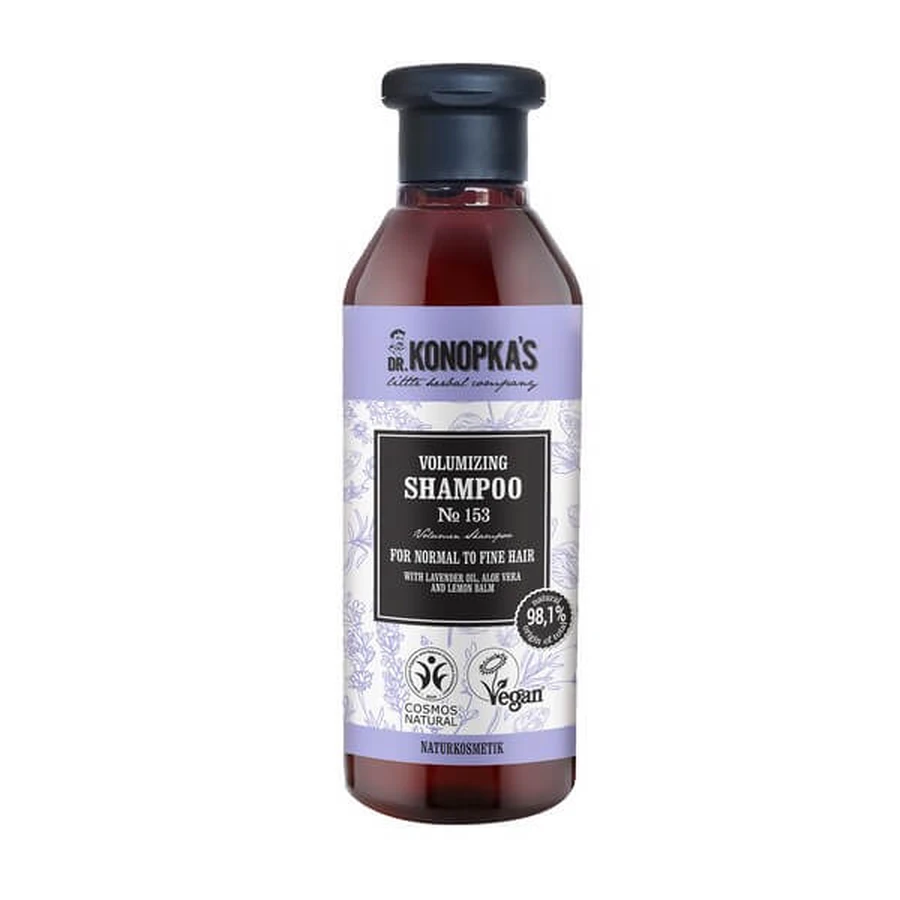 Dr.Konopka's Nº153, champú voluminizador para cabello normal y fino, 280 ml
