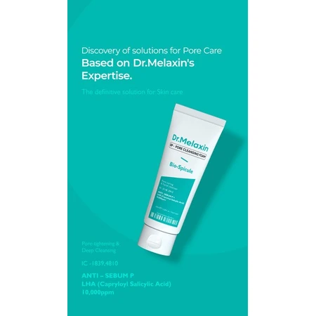 Dr.Melaxin BP Pore Cleansing Foam, reinigender Gesichtsschaum mit Bio-Kügelchen, 100 ml