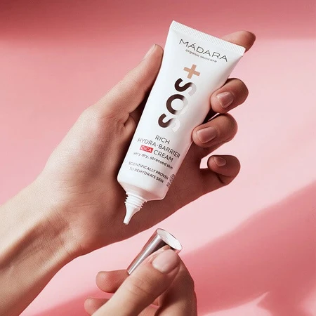 Madara SOS, Rich Hydra-Barrier Cica, reichhaltige stärkende Creme, 40 ml