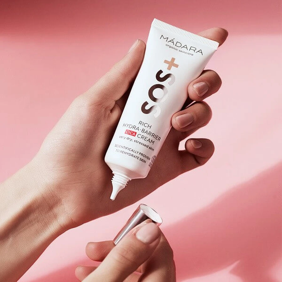Madara SOS, Rich Hydra-Barrier Cica, reichhaltige stärkende Creme, 40 ml