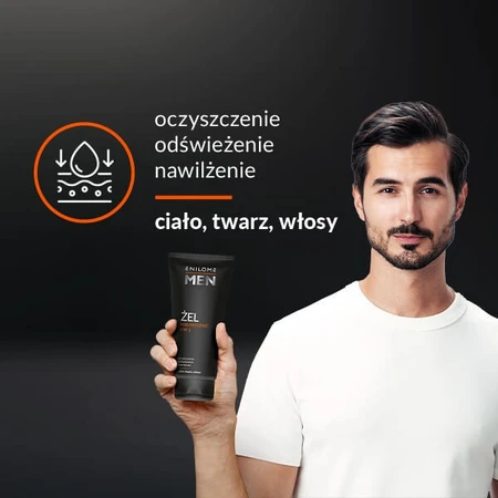 Enilome Men, gel douche 3 en 1, 200 ml
