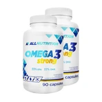 Set van 2x Allnutrition Omega 3 Sterk, capsules, 90 stuks.