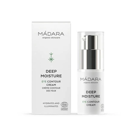 Madara Deep Moisture Eye Contour Cream, tiefenwirksame Feuchtigkeitscreme für die Augenpartie, 15 ml