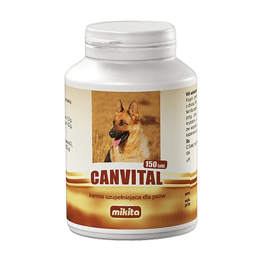 Mikita Canvital, Ergänzungsfuttermittel für Hunde, Tabletten, 150 Stück.