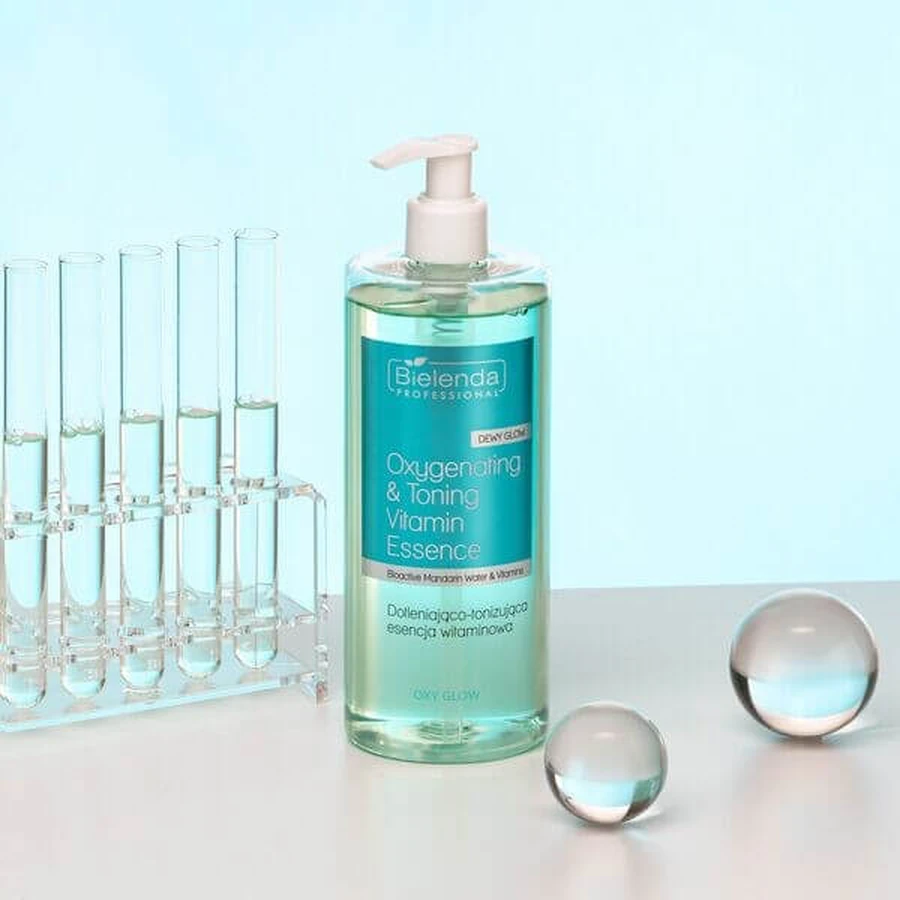 Bielenda Professional Oxy Glow, esencia vitaminada oxigenante y tonificante, 500 ml