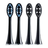 Vitammy, Pearl+ sonic toothbrush tips, black color, 4 pcs.