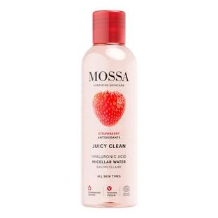Mossa, agua micelar con ácido hialurónico y extracto de fresa 3en1, 200 ml