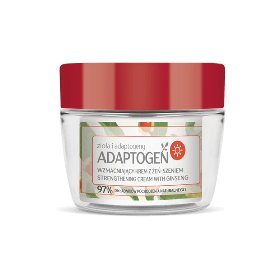 Flos-Lek Adaptogen, stärkende Ginseng-Tagescreme, Nachfüllpackung, 50 ml