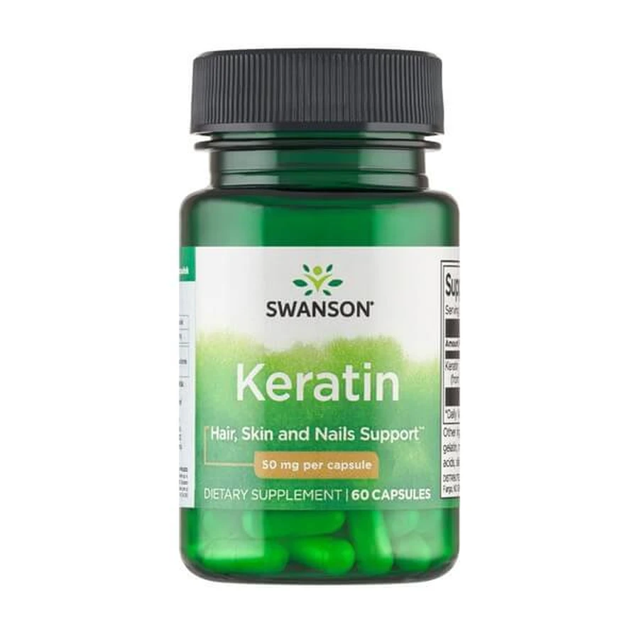Swanson Keratin, Kapseln, 60 Stück.