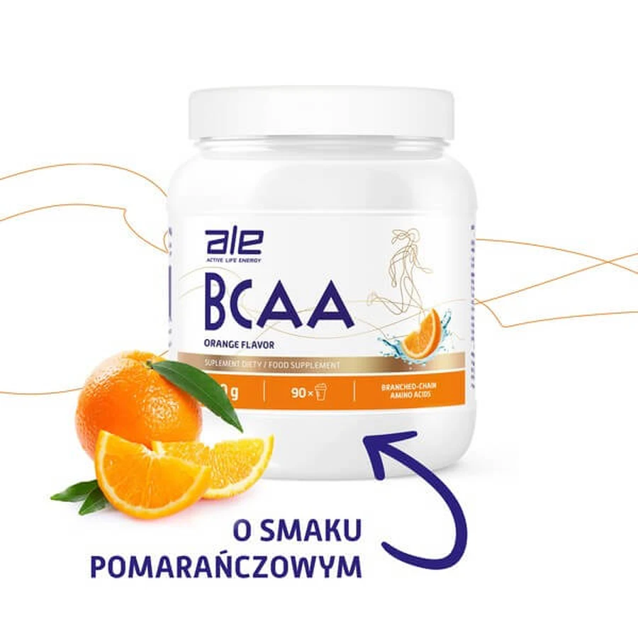 ALE BCAA Orangengeschmack, Pulver, 500 g