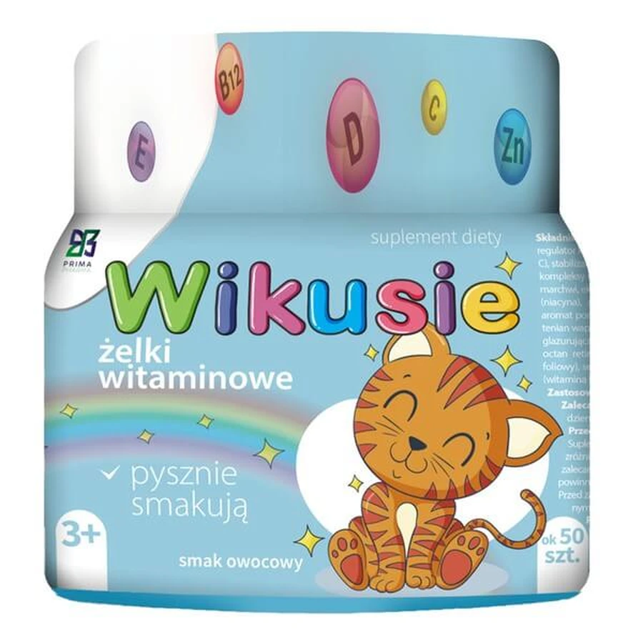 Prima Pharma Wikusie gelatina vitaminada, sabor fruta, 150 g