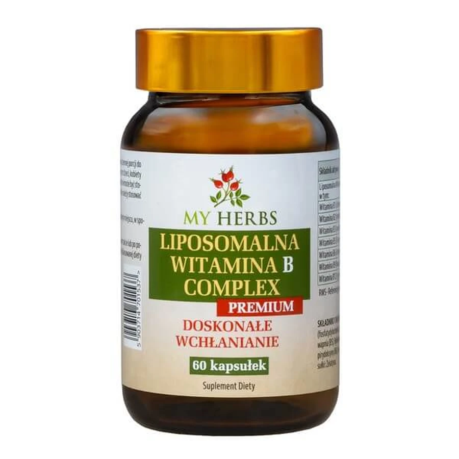 Bio Herbs Liposomaler Vitamin-B-Komplex, Kapseln, 60 Stück.