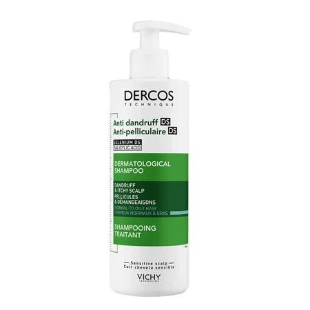 Set Vichy Dercos DS, Anti-Schuppen-Shampoo, normales und fettiges Haar, 390 ml + Nachfüllpackung, 390 ml
