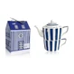 Tea For One Joy blauw - theepot en mok
