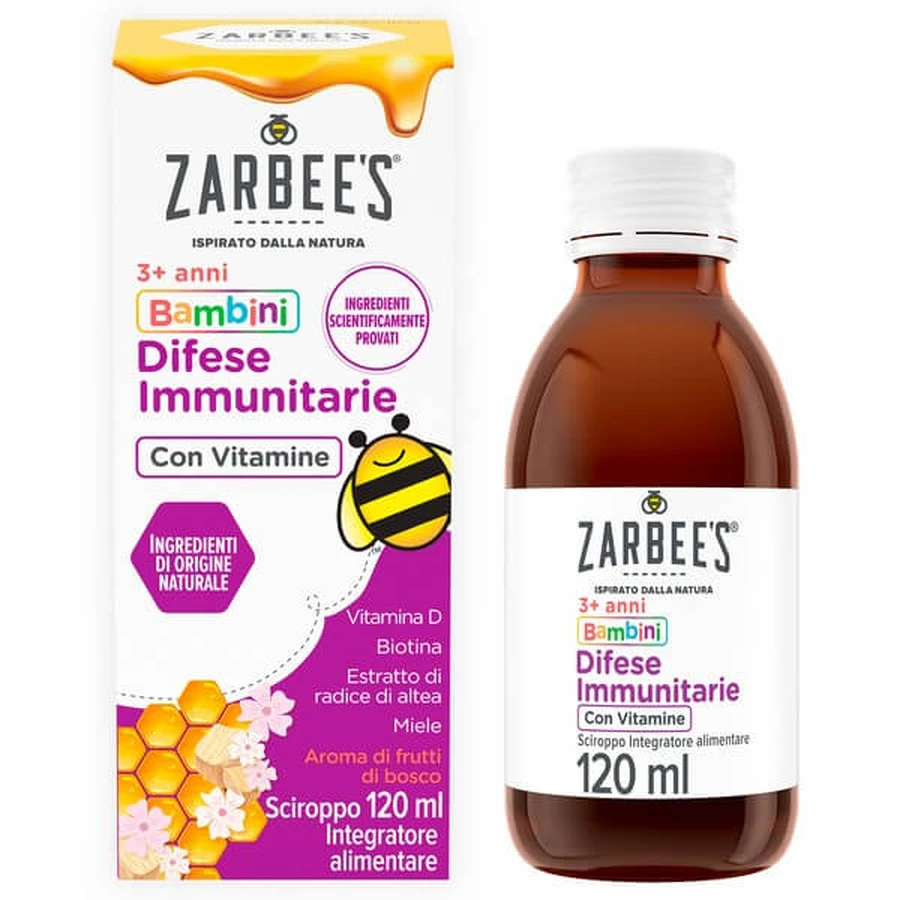 Zarbees Sirop Défenses Immunitaires pour Enfants 120ml