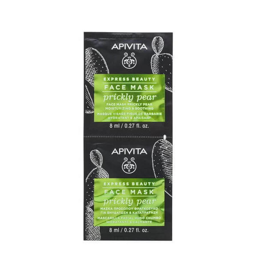 Apivita Verzachtend Hydraterend Cactusvijg Gezichtsmasker 2x8ml