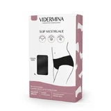 Vidermina - Wiederverwendbarer schwarzer Menstruationsslip Größe M