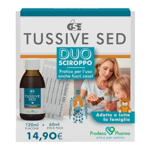Gse Tussive Sed Duo Bouteille de sirop + Pack de 6 bâtonnets