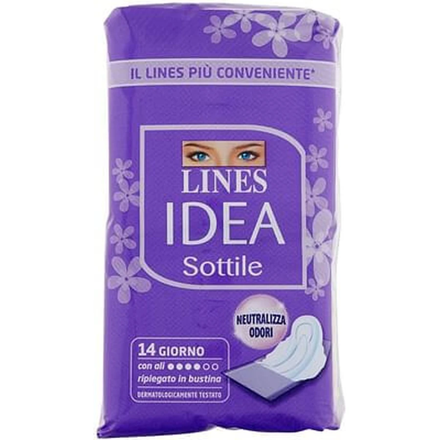 Lines Idee Dun gevouwen absorberend kompres met vleugels 14 stuks