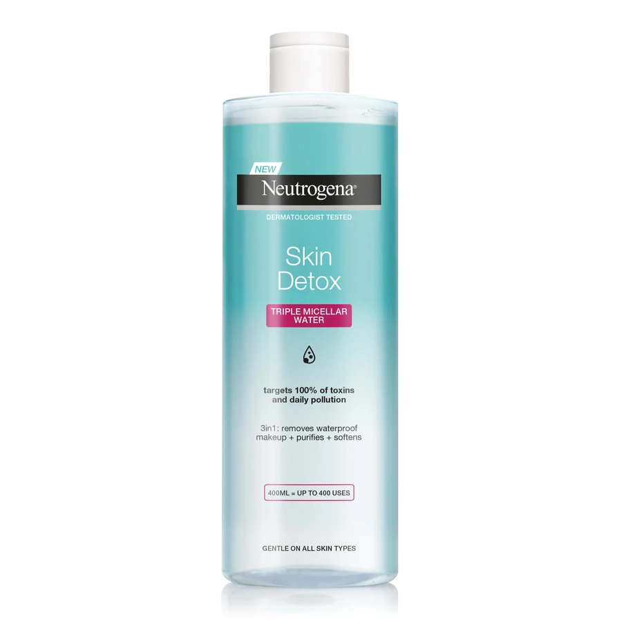 Neutrogena Detox Triple Action Mizellenwasser feuchtigkeitsspendend reinigend und reinigend 400 ml