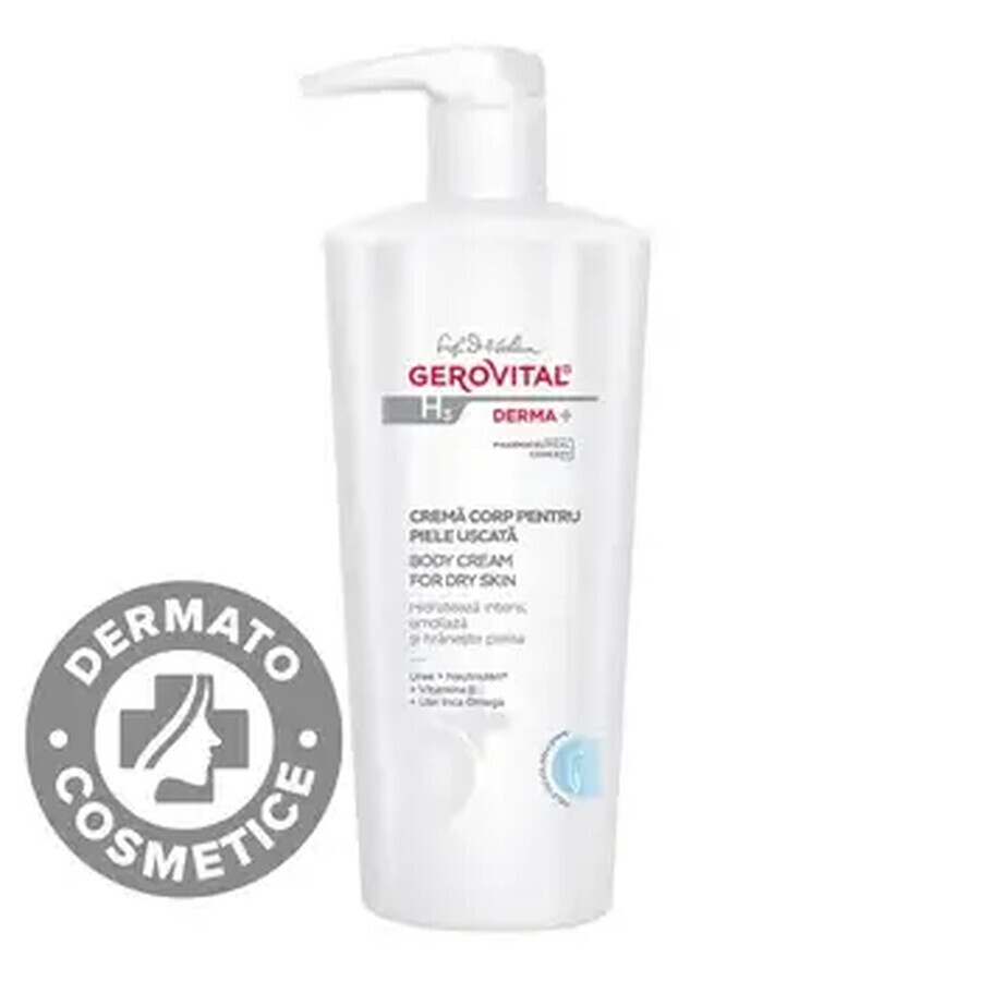 Gerovital H3 Derma+ crema corporal para piel seca, 500ml, Farmec