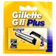 Gillette GII Plus Nachfüllpackungen, Doppelklinge, 5 Stück