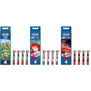 Oral-B Kids CARS/MICKIE/PRINCESS têtes de remplacement 4 PIECES
