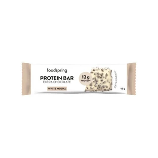 Foodspring Barrita de Proteínas - Barrita de Proteínas Extra Chocolate White Mocha 45g