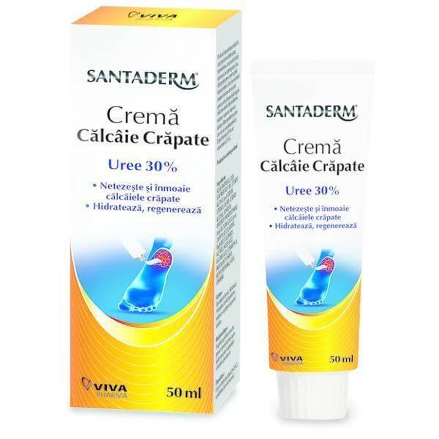 Santaderm hielcrème met 30% ureum, 50 ml, Viva Pharma