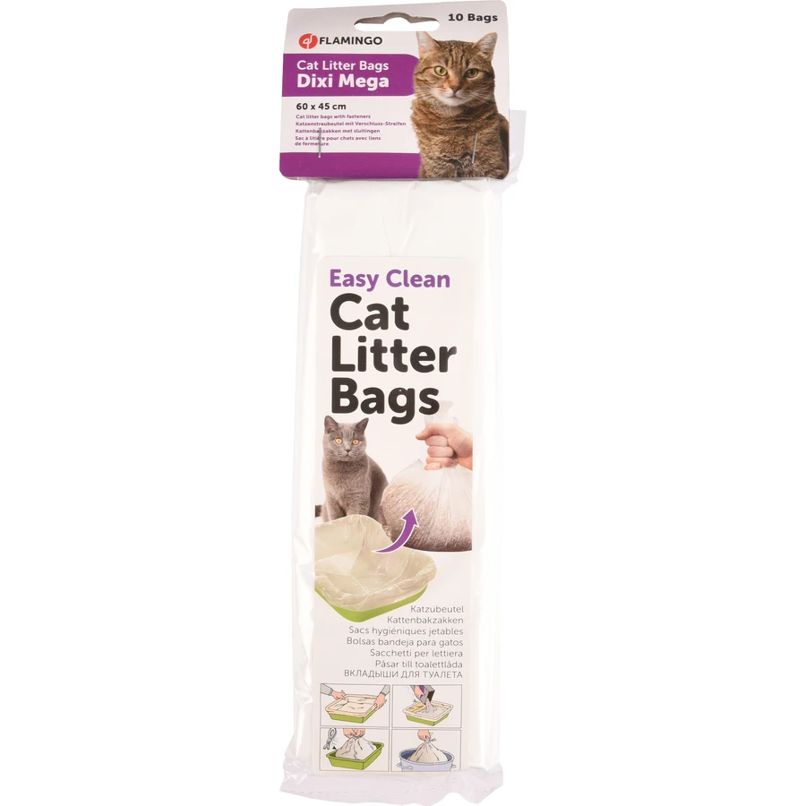 FLAMINGO CAT LITTER BAGS 60x45 CM CF. (10 PZ)