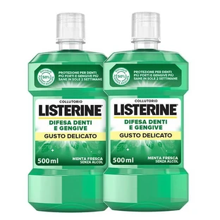 Listerine defensa dientes y encías paquete 2×500 ml sabor suave