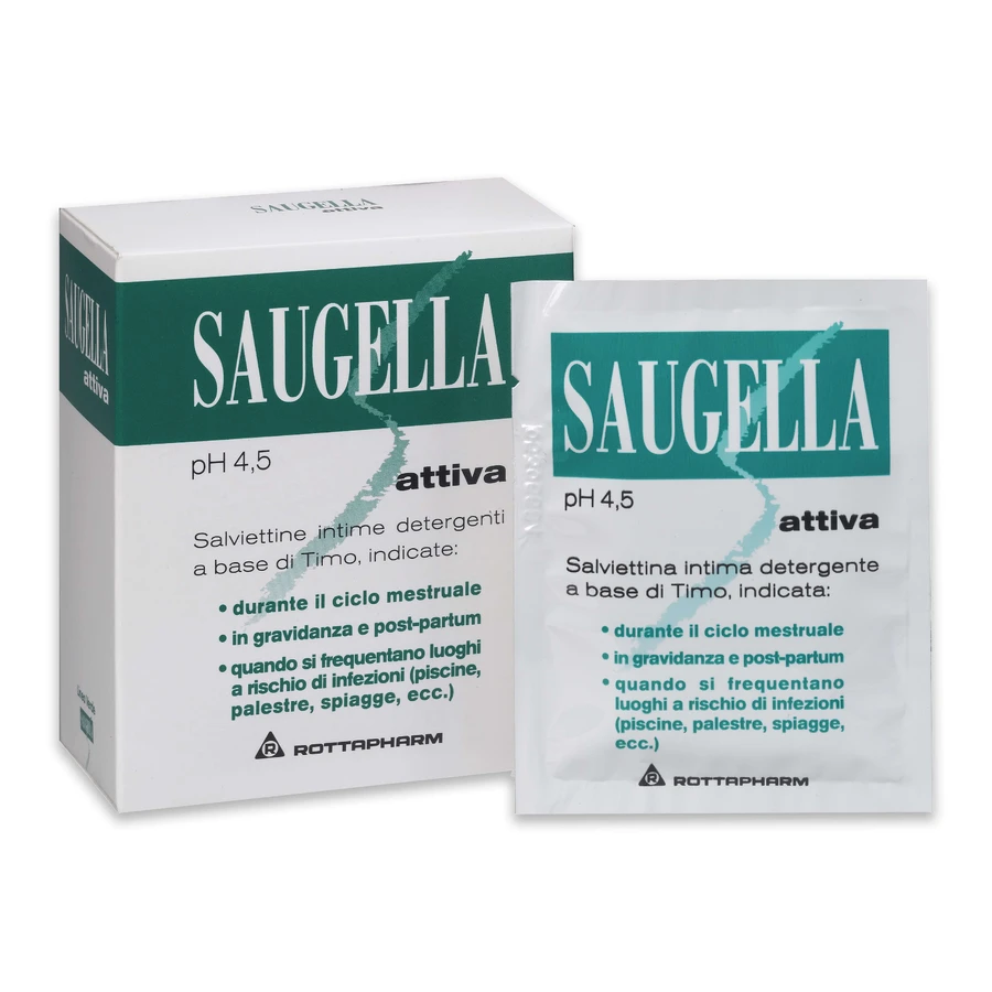 Saugella Attiva Toallitas Limpiadoras 10 Piezas