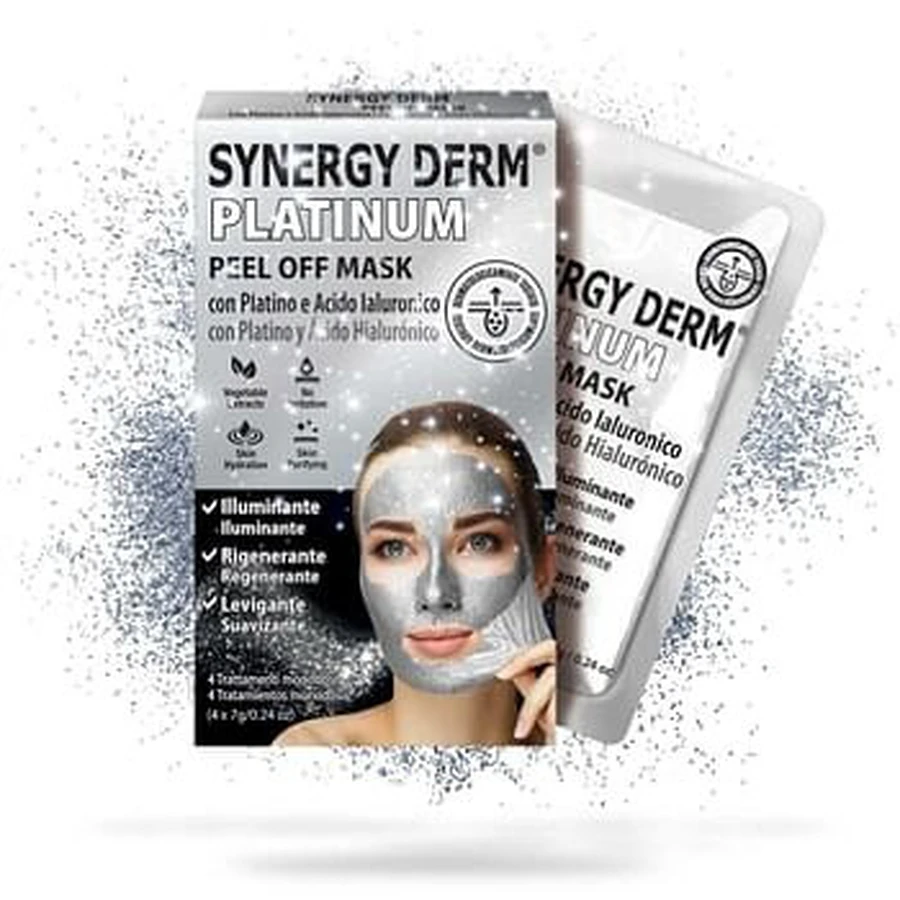 Synergy Derm Máscara Peel Off Platino 4 X 7 G