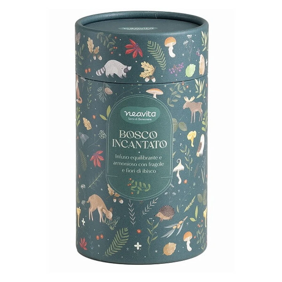 Neavita Enchanted Forest infusie met aardbeien en hibiscusbloemen