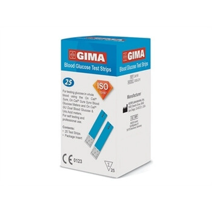 GIMA Bandelettes de glycémie 25pcs