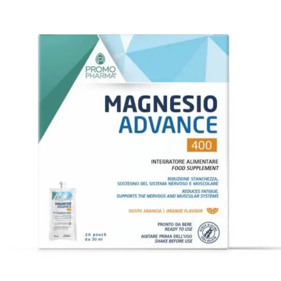 Promopharma Magnesio Advance 400 20 Bolsitas 30 ml Suplemento