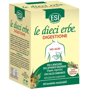Esi Le Dieci Erbe Digestion No Acid 60 Comprimés