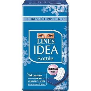 Lines Idea Absorbant mince anatomique plié 14 pièces