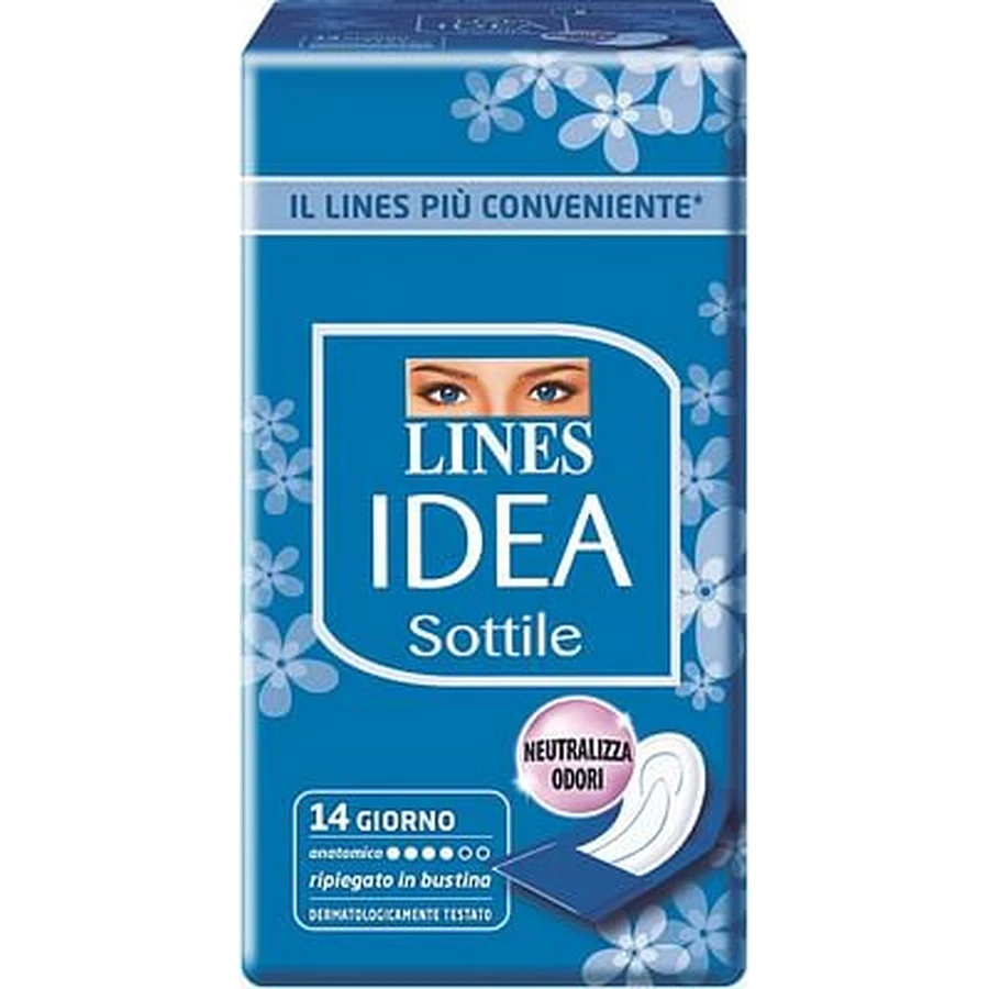 Lines Idea Absorbant mince anatomique plié 14 pièces