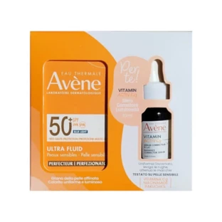 Avene Solari Ultra Fluid Perfecting Spf 50+ Zeer Hoge Bescherming Getint 50ml + Vitamine Activ Cg Serum 10ml Gratis