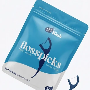 SoWash Flosspicks horquillas con doble hilo 50 piezas