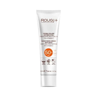 Crème solaire visage Rougj 50+ anti-taches.