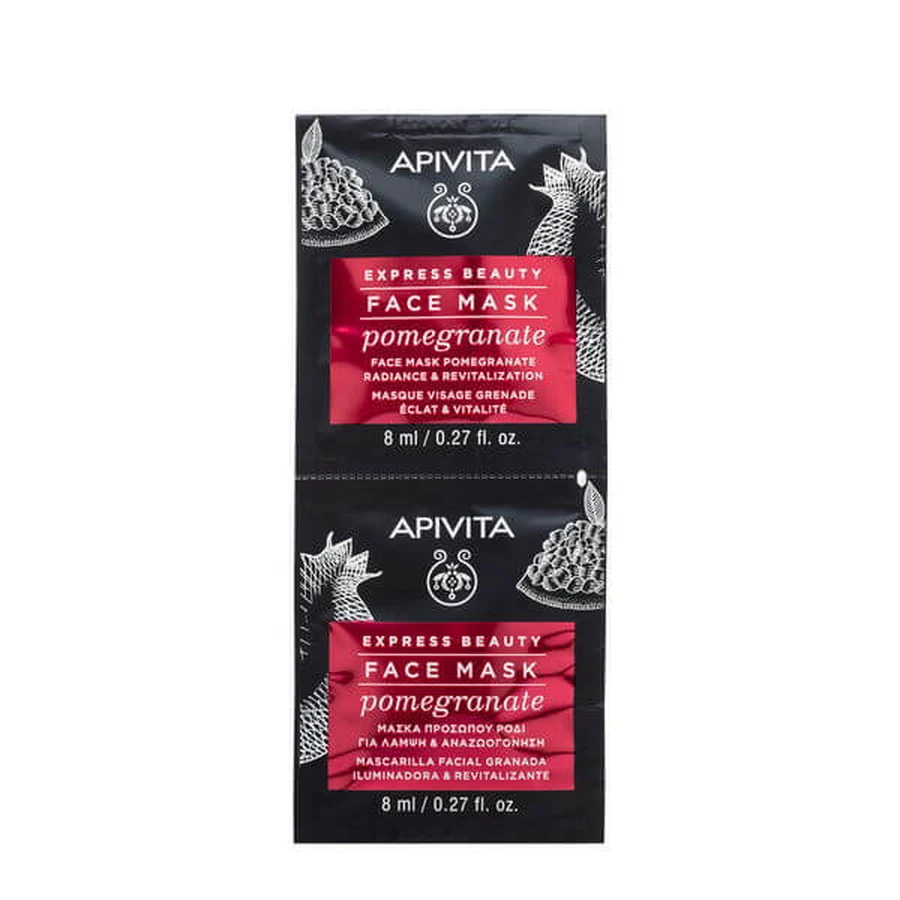 Apivita Revitaliserend Granaatappel Gezichtsmasker 2x8ml