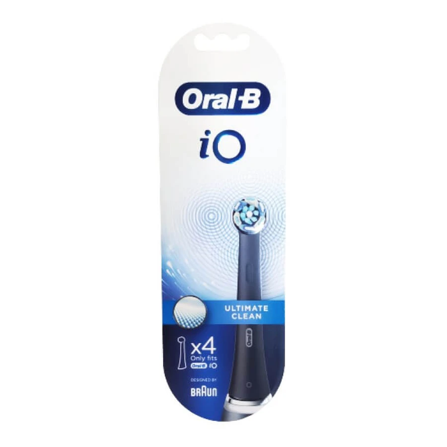 ORAL-B VERVANGINGSKOPPEN IO ULTIMATE CLEAN ZWART 4 STUKS
