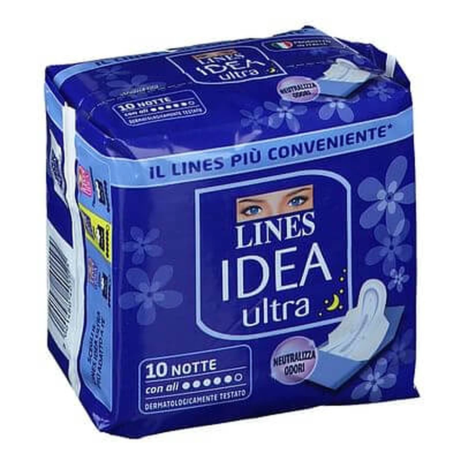 Idea Tampón Ultra Noche Con Alas 10 Piezas